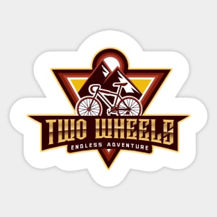 Two Wheels Endless Adventure Sticker